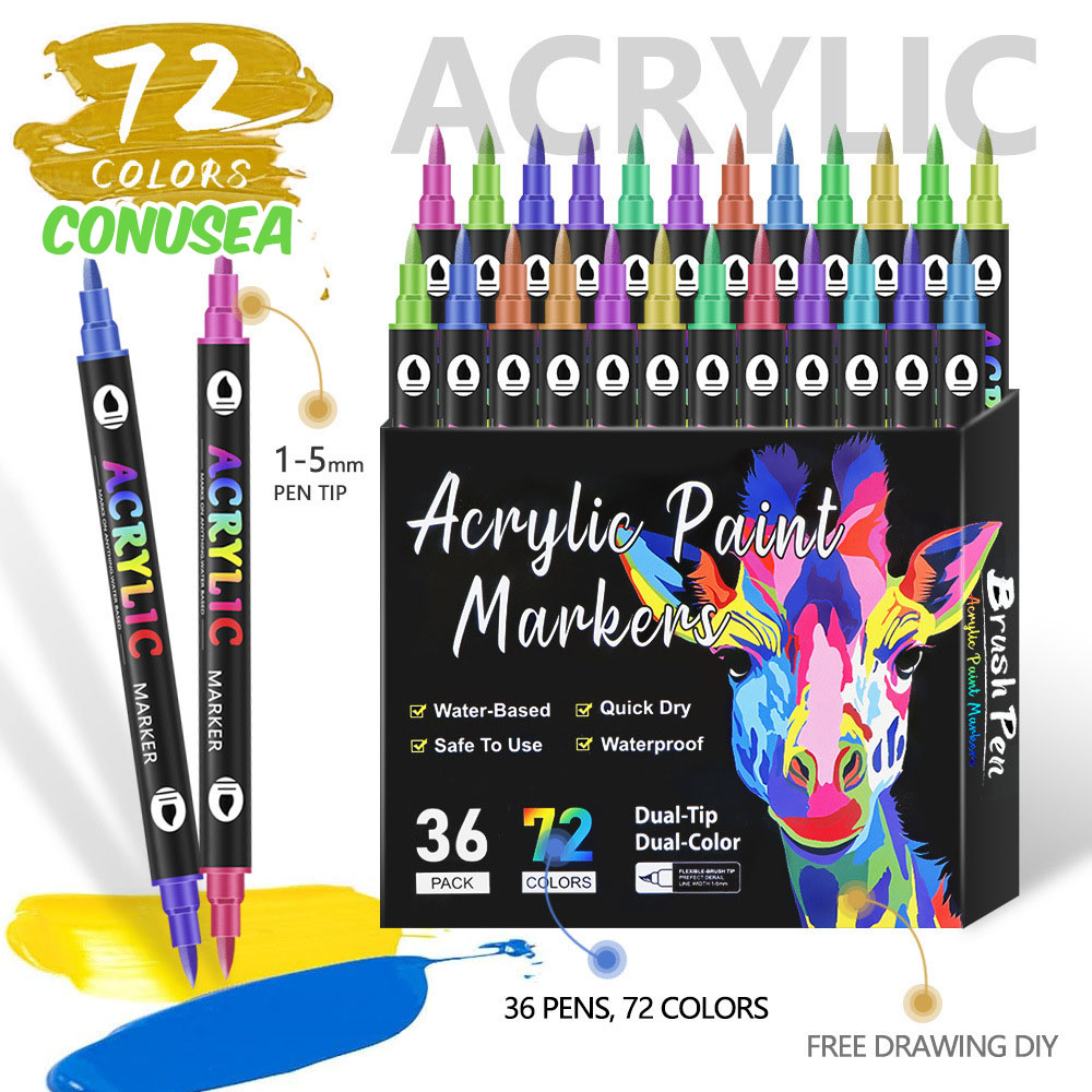 Acrylic Paint Markers Dual Tip - đánh giá và giá Kids Education Tips