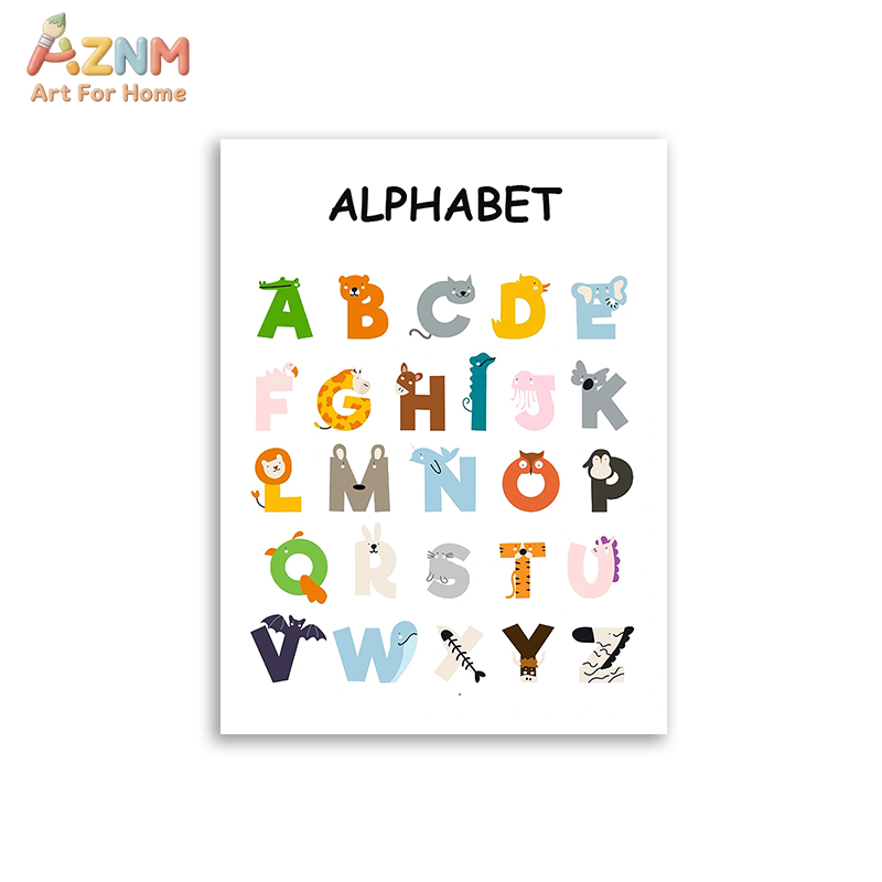 AZNM Educational Alphabet Numb - đánh giá và giá Kids Educational Poster