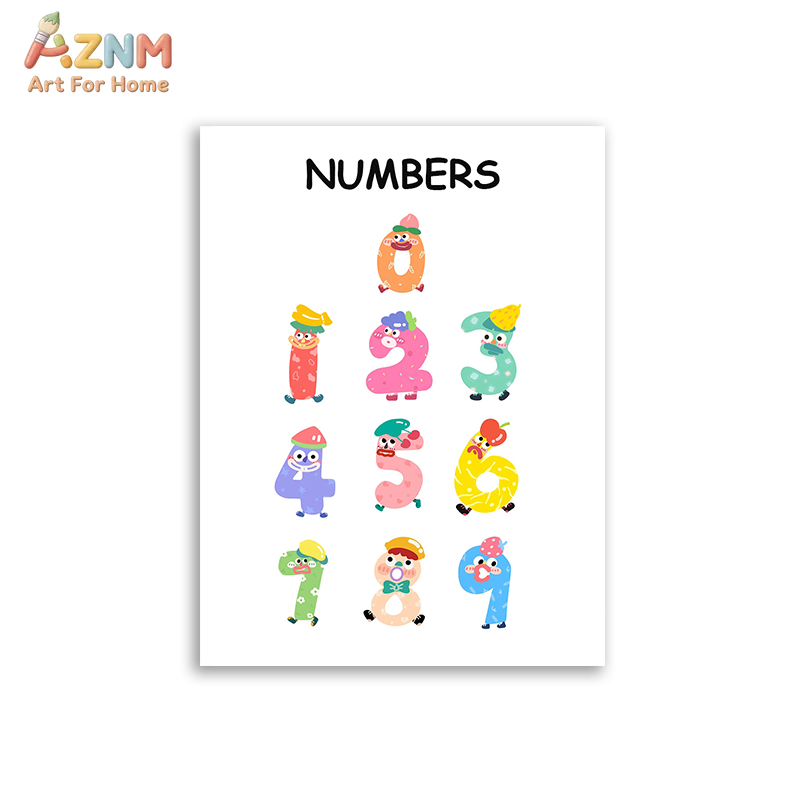 AZNM Educational Alphabet Numb - đánh giá và giá Kids Educational Poster