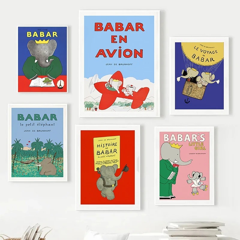 Elephant Babar France Fairy Ta - đánh giá và giá Kids Educational Poster