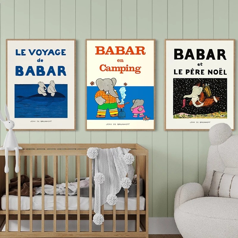 Elephant Babar France Fairy Ta - đánh giá và giá Kids Educational Poster