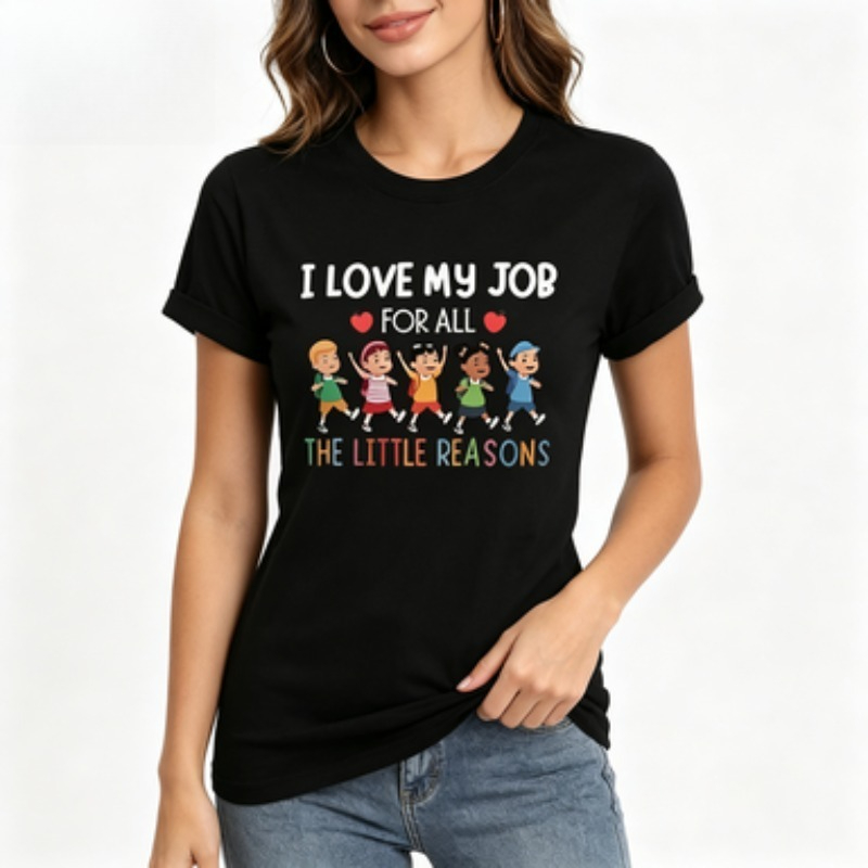 Women Slim Crew  T-shirt Teach - đánh giá và giá Kids Education Jobs